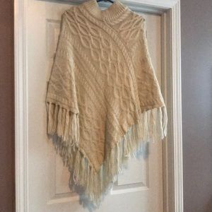Cream colored fringe sweater